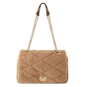 INC Chic Quilted Tan Shoulder Bag
